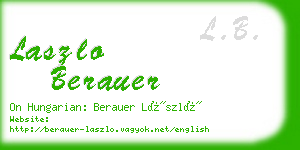 laszlo berauer business card